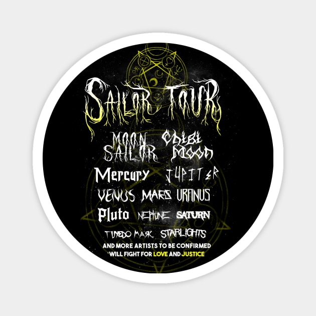 Sailor Moon Metal Tour - Rock Music Festival Magnet by BlancaVidal